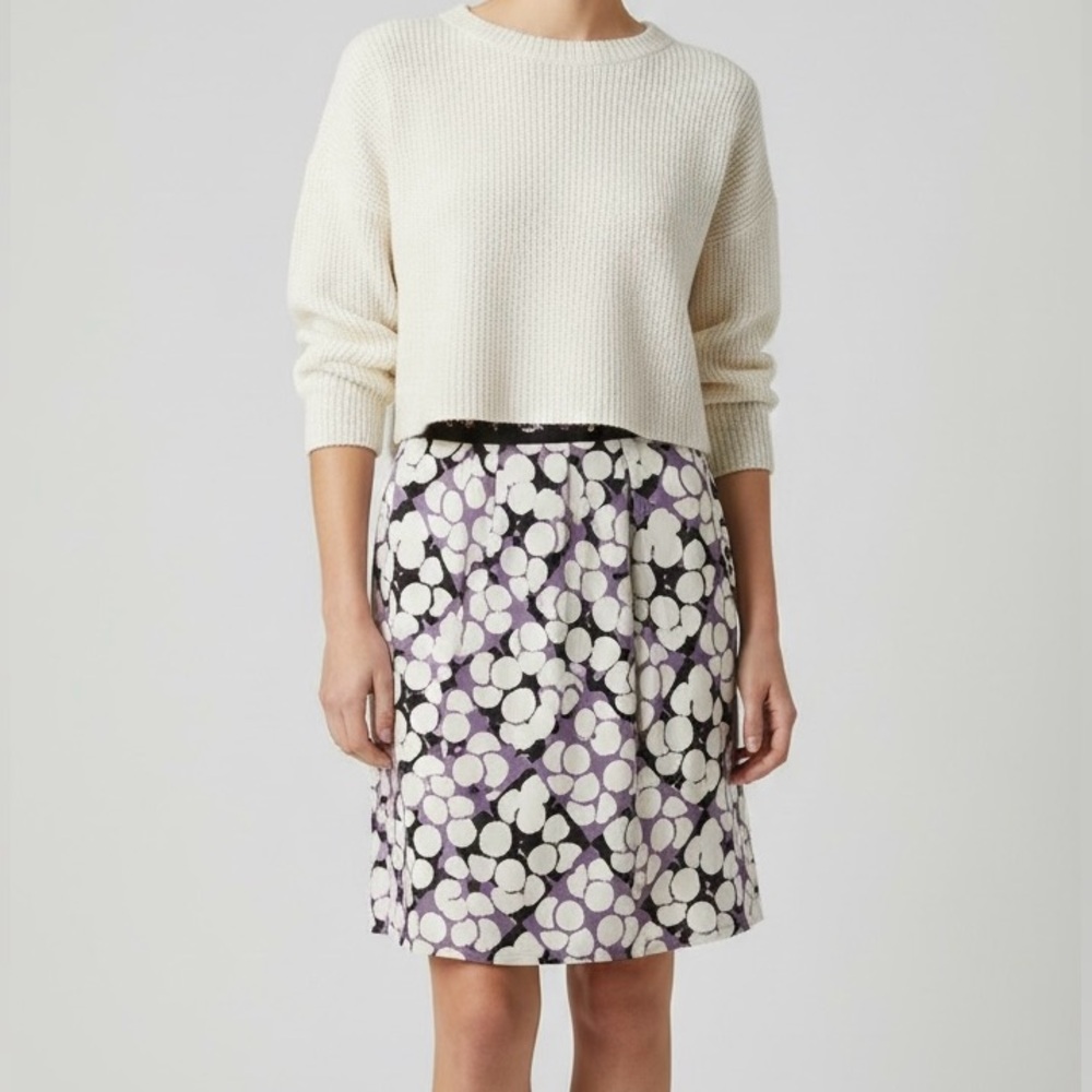 Anthropologie Floreat Silk Ocean Mist Skirt Sz. 4 BNWT